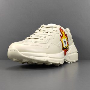 Guc*i Rhyton leather trainer - Image 2