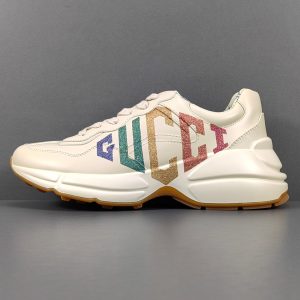 GUCCI Rhyton leather trainer - Image 1