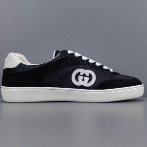 Interlocking G Suede And Canvas Sneakers - Image 5