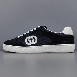 Interlocking G Suede And Canvas Sneakers - Image 1