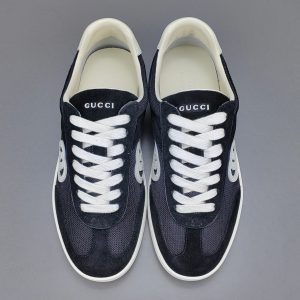 Interlocking G Suede And Canvas Sneakers - Image 3