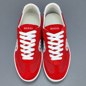 Interlocking G Suede And Canvas Sneakers - Image 3