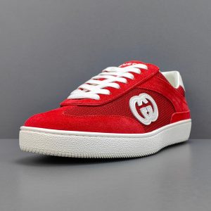 Interlocking G Suede And Canvas Sneakers - Image 2