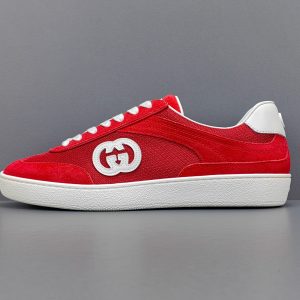 Interlocking G Suede And Canvas Sneakers - Image 1