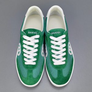 Interlocking G Suede And Canvas Sneakers - Image 3