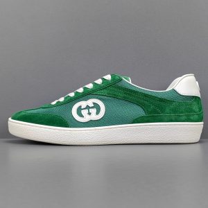 Interlocking G Suede And Canvas Sneakers - Image 1