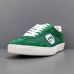 Interlocking G Suede And Canvas Sneakers - Image 2