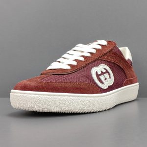 Interlocking G Suede And Canvas Sneakers - Image 2