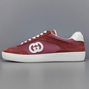 Interlocking G Suede And Canvas Sneakers - Image 1