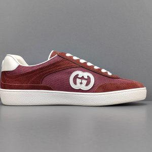 Interlocking G Suede And Canvas Sneakers - Image 5