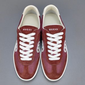 Interlocking G Suede And Canvas Sneakers - Image 3