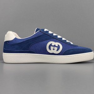 Interlocking G Suede And Canvas Sneakers - Image 5