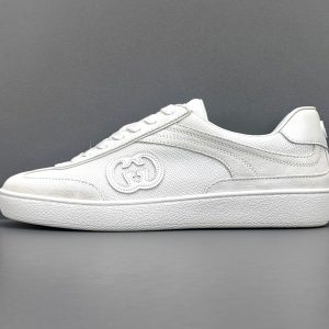 Interlocking G Suede And Canvas Sneakers - Image 1