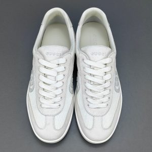 Interlocking G Suede And Canvas Sneakers - Image 3