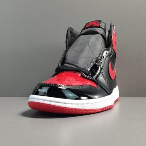 Air Jordan 1 High OG “Bred Patent” High Top Vintage Basketball Shoes - Image 2