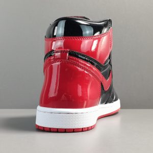 Air Jordan 1 High OG “Bred Patent” High Top Vintage Basketball Shoes - Image 4