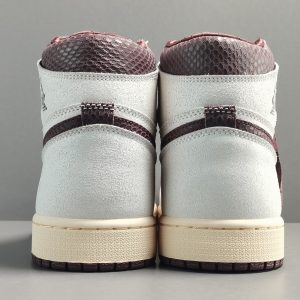 A Ma Maniere x Air Jordan 1 Retro High OG SP＂sail and Burgundy＂Retro Leisure Basketball Shoes - Image 6