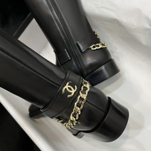 Plain Toe Street Style Chain Bridal Logo Boots Boots - Image 6