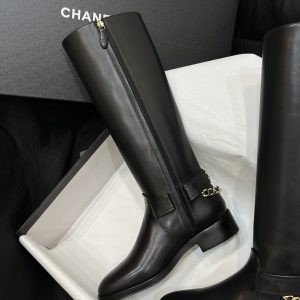 Plain Toe Street Style Chain Bridal Logo Boots Boots - Image 8