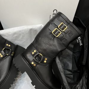 Bulky Biker High Boots - Image 2