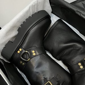 Bulky Biker High Boots - Image 6