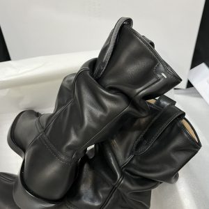 Casual Style Street Style Plain Leather Logo Mid Heel Boots - Image 6