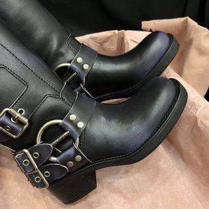 Pre-owned Leather Biker Boots - Image 4