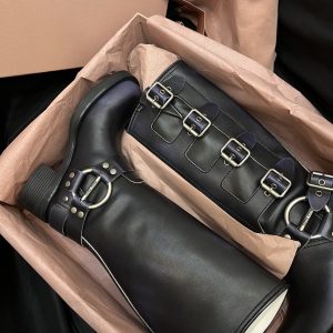 Pre-owned Leather Biker Boots - Image 7