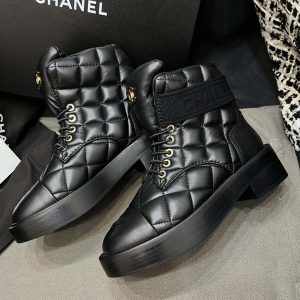 Platform Plain Toe Rubber Sole Lace-up Casual Style - Image 4