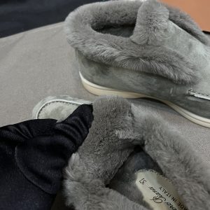 Open Walk Suede Calf Skin Fur Butter Loafers - Image 8