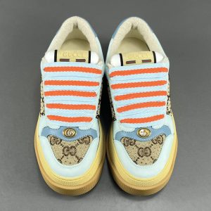 GUCCI  Rubber Sole Logo Low-Top Sneakers - Image 3